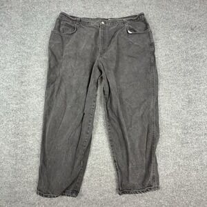 Gitano Jeans Womens 26W Petite Charcoal Wash High Rise Relaxed Straight Denim